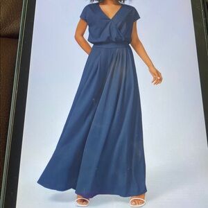 X-LARGE.  HALARA V NECK WIDE LEG FLOWY WAFFLE JUMPSUIT